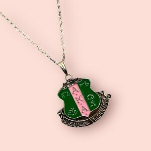 AKA Alpha Kappa Alpha Pendant Chain-Link Necklace